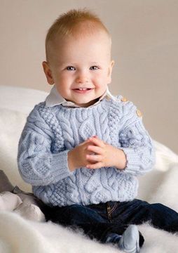 jerseys de bebe a dos agujas para niños