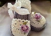 las sandalias tejidas para bebe dulces y de varios diseños