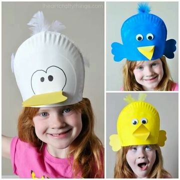 sombreros creativos para niños con material descartable