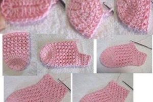 como hacer calcetines a crochet para los más pequeños