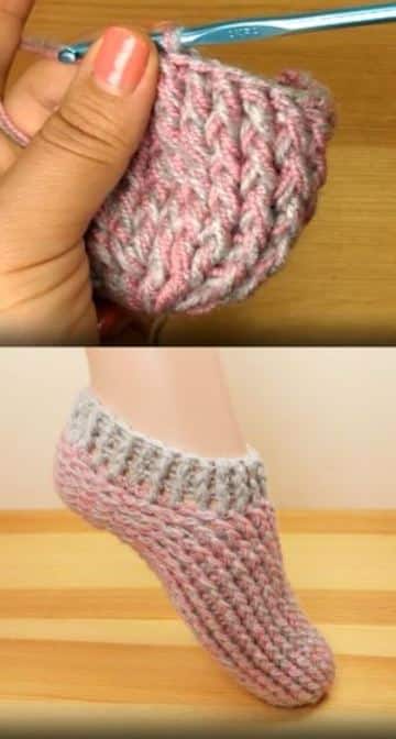 como hacer calcetines a crochet tobilleras