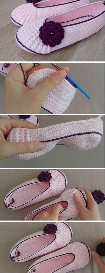 como hacer zapatillas de ganchillo para niñas