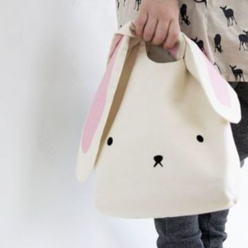 bolsas de tela para niños de conejo