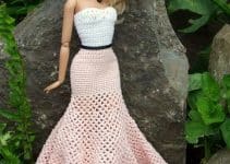 vestidos de barbie tejidos para muñecas chic y a la moda