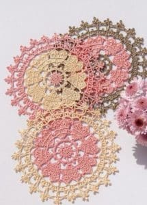 carpetas tejidas a crochet redondas
