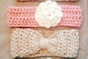 cintillos tejidos para niñas en crochet