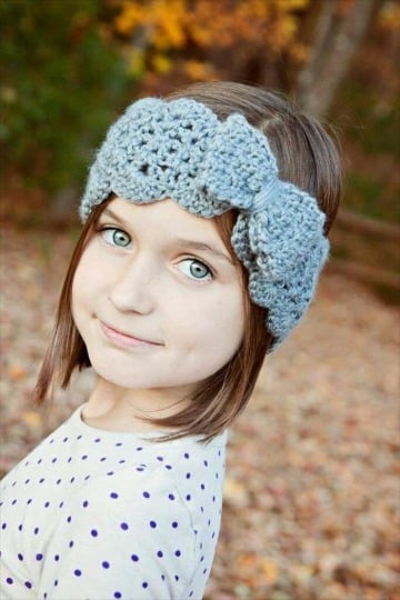 diademas tejidas a crochet para niñas
