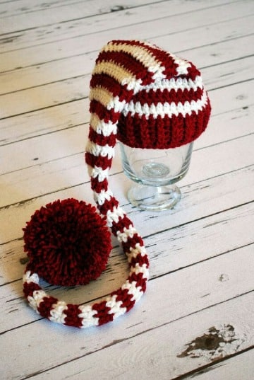 gorros navideños para niños crochet