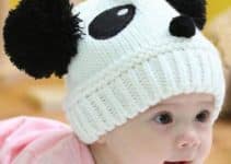 adorables modelos de gorros tejidos de panda para tu bebé