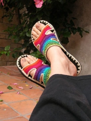 imagenes de sandalias tejidas a crochet