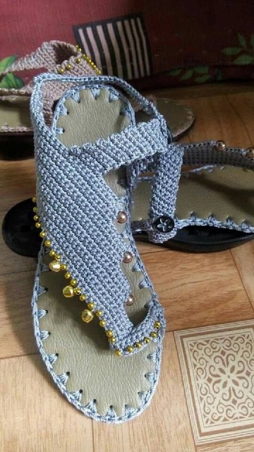 modelos de sandalias tejidas a crochet