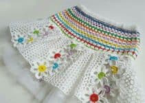 hermosos modelos de faldas tejidas a crochet para niña