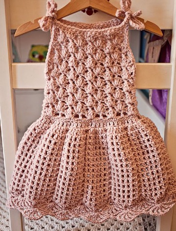 modelos vestidos a crochet para niñas de 2 años