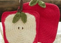 4 diseños de agarraderas a crochet en forma de frutas