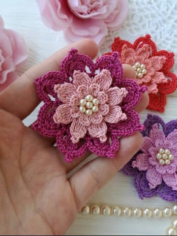disreños de flores de crochet faciles