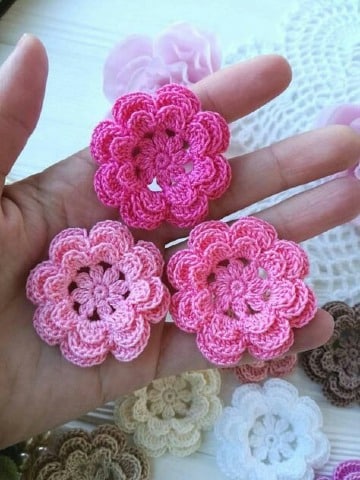 imagenes de flores de crochet faciles