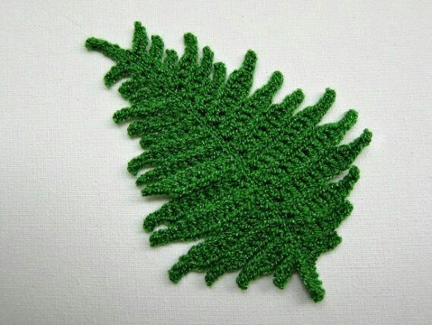 modelos de hojas tejidas a crochet