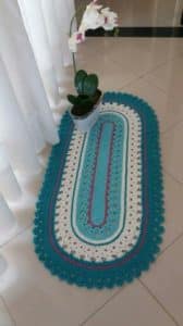 modelos de tapetes ovalados tejidos a crochet