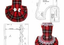4 esquemas, ejemplos patrones de vestidos para perritas