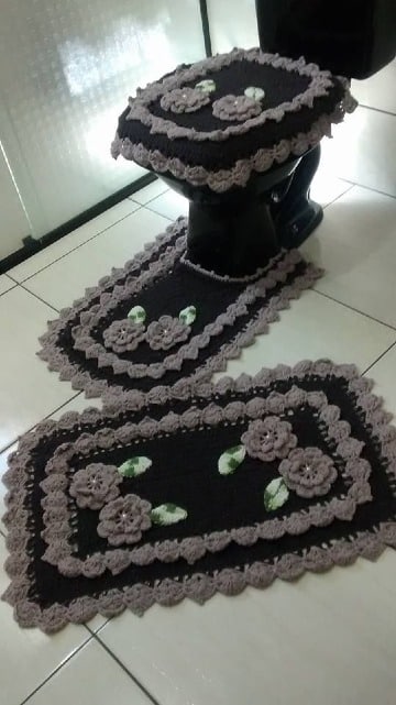 adornos tejidos a crochet para el baño patrones