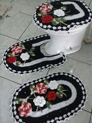 manualidades adornos tejidos a crochet para el baño