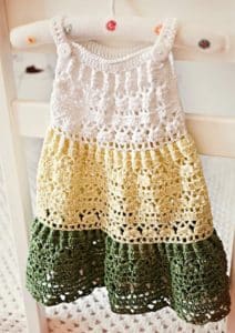 puntos a crochet para vestidos de bebes