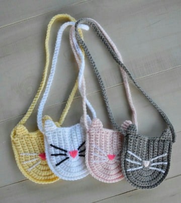 como hacer carteras tejidas a crochet para niña