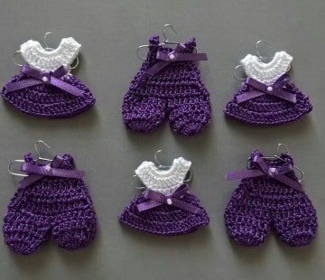 diseños de miniaturas en crochet para baby shower