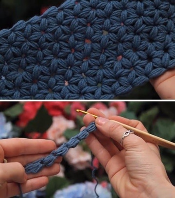 puntos tejidos a crochet paso a paso de flores