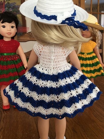 vestidos de muñecas tejidas a crochet paso a paso
