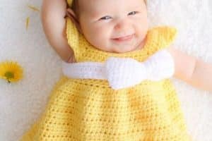 4 colores en vestidos tejidos para bebe paso a paso