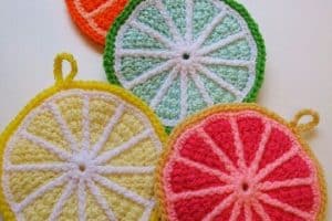 3 sencillos pasos en agarraderas de ollas tejidas a crochet