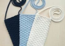 originales bolsitas a crochet para celular en 6 colores