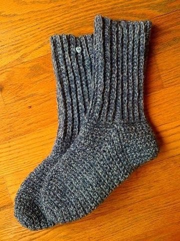 como hacer calcetines de lana para niños