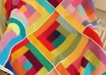 coloridas mantas tejidas a crochet a 4 tonos