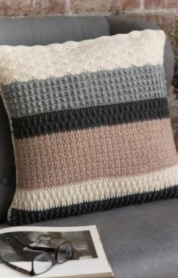 diseños de cojines de colores a crochet