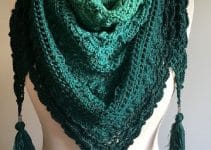 bufandas y echarpes tejidos a palillo para invierno 2019