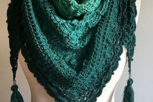 bufandas y echarpes tejidos a palillo para invierno 2019