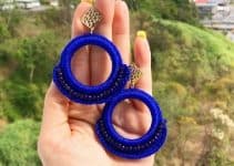 geniales diseños de aretes tejidos a crochet 3 tamaños