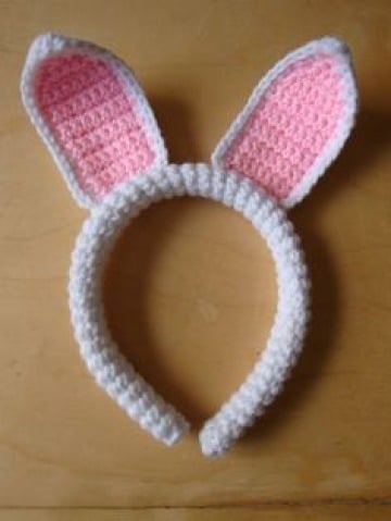 como hacer orejas de conejo a crochet
