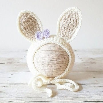 orejas de conejo a crochet para niños