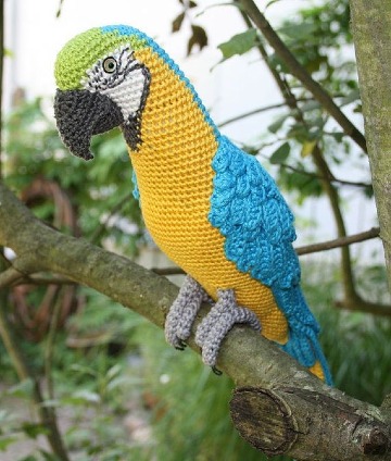 imagenes de aves tejidas a crochet