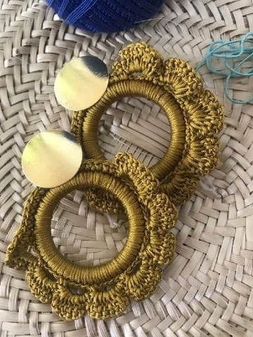modelos de argollas tejidas a crochet