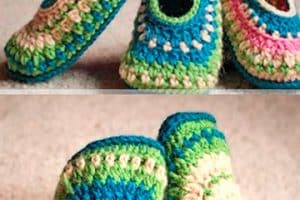 babuchas tejidas a crochet para niños