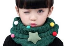 4 diseños de bufandas navideñas para niños y niñas