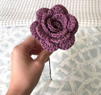 flores hechas a crochet en 3d