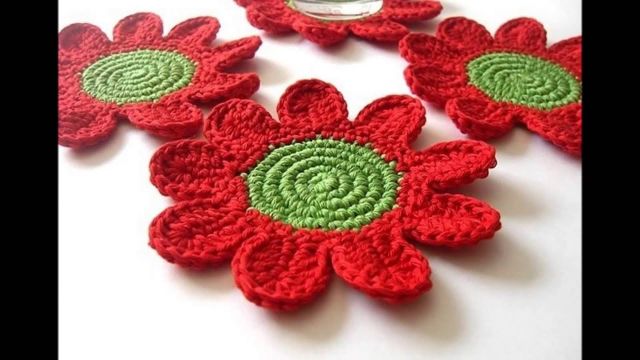 posavasos a crochet navideños flores (1)