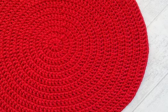 alfombras navideñas a crochet en circulo