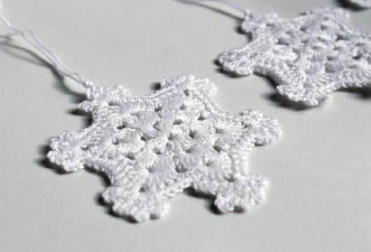 arbolitos de navidad al crochet copos de nieve