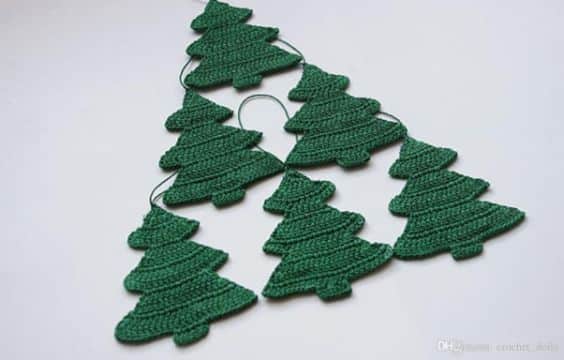 arbolitos de navidad al crochet pequeños